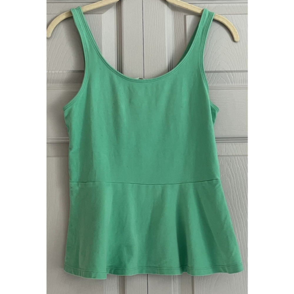 Express‎ Seafoam Green Zipper Back Sleeveless Peplum Tank Top Women's Size Small